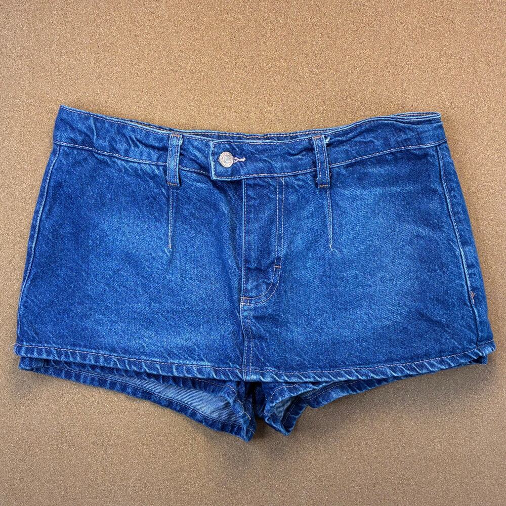 Free People We The Free Mini Denim Skort Blue Jean Shorts Size 29